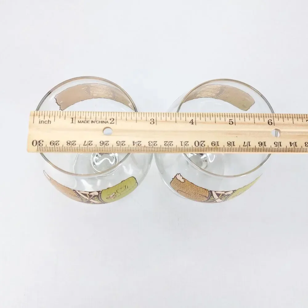 New Belgium Brewing Tulip Beer Glasses Snifter Pair 2014 Garden Rabbit - Picture 5 of 7